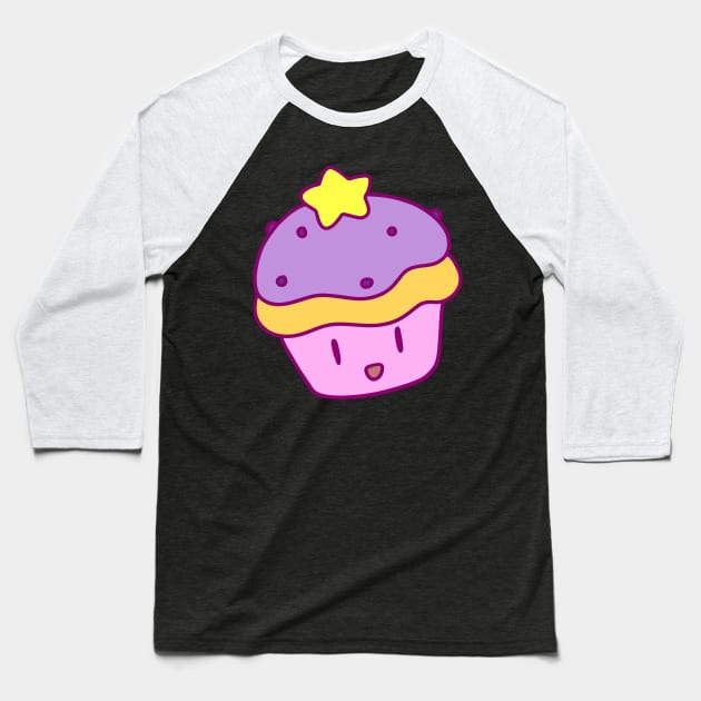 Star Cupcake Baseball T-Shirt by saradaboru